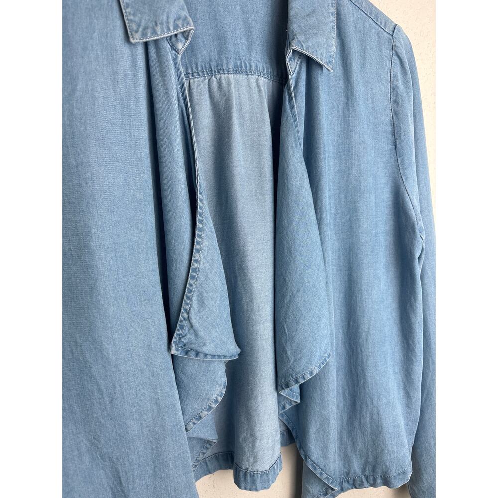 Soft Surroundings Chambray Open Front Shirt / Jacket – Size M - Picture 5 of 11